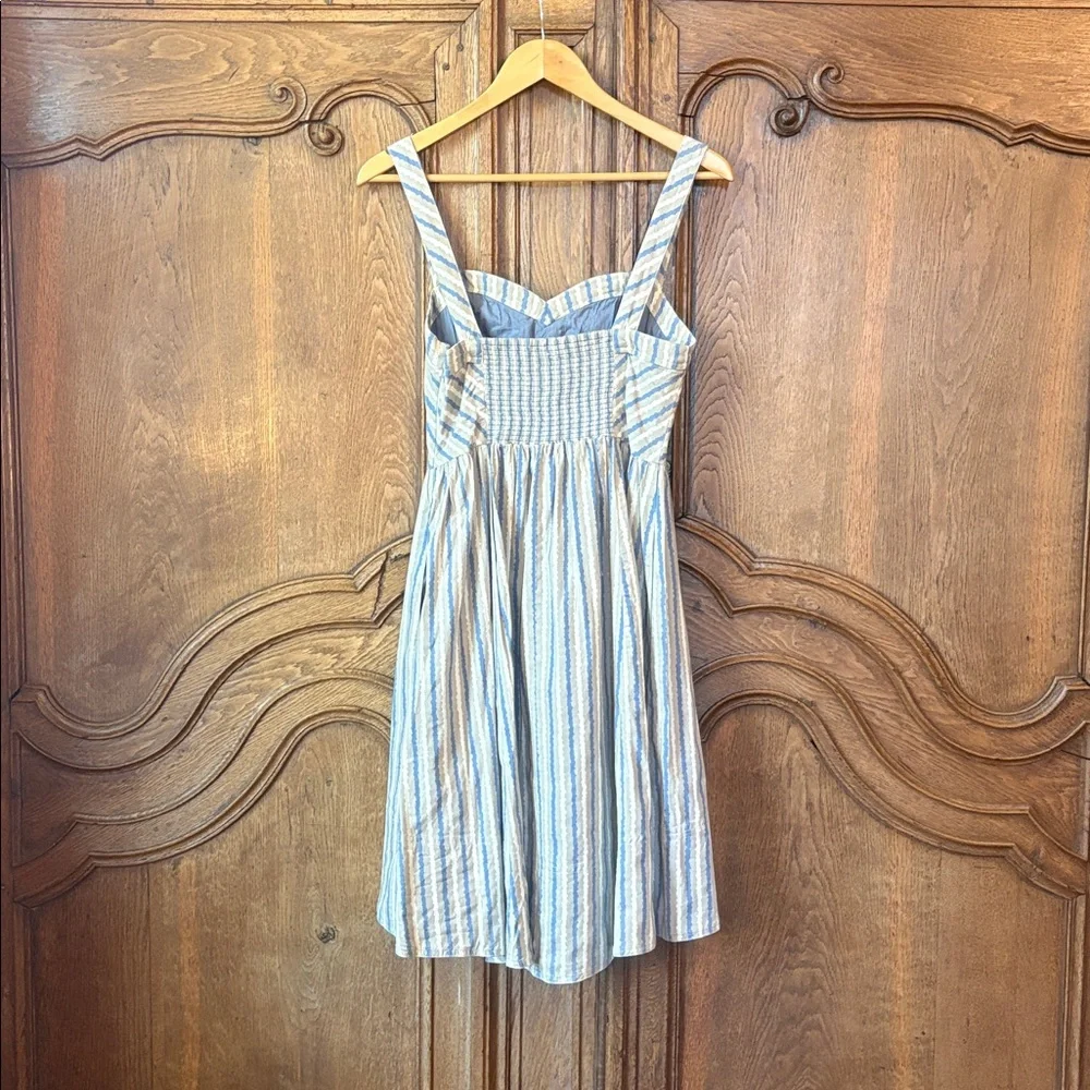 Free People Blue and White Striped Mini Dress